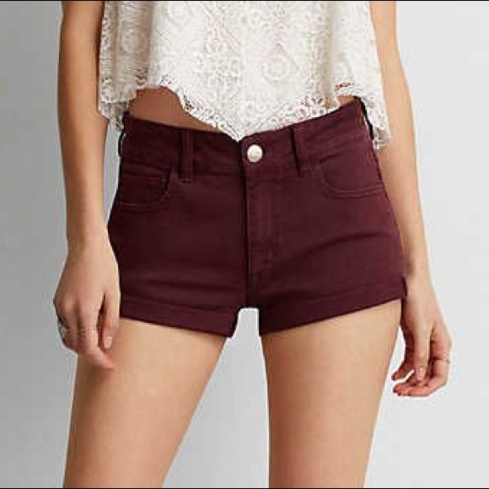 american eagle high wasted shorts